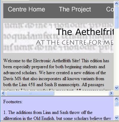 Inaccessible Aethelfrith rendered in narrow browser window (actual size).