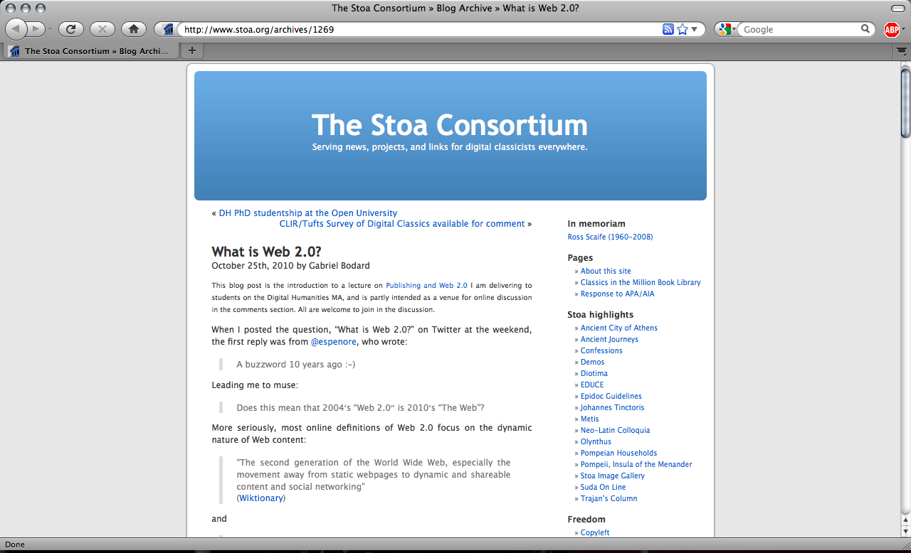 A discussion on the Stoa after using the DC wiki as a case study http://www.stoa.org/archives/1269.
