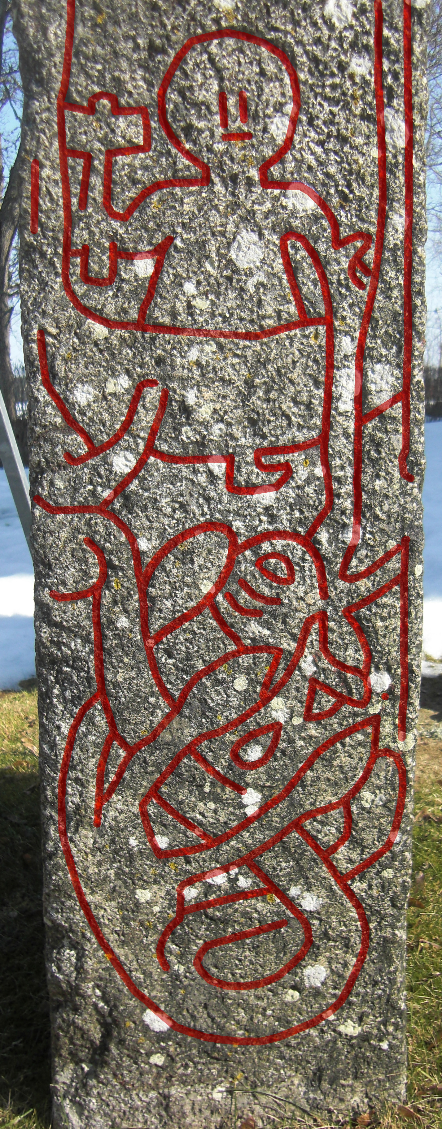 Altuna runestone, retouched (Wikimedia Commons)