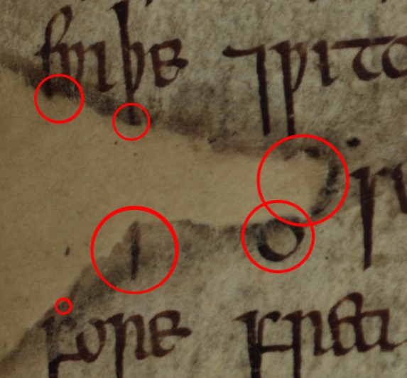Small letter fragments from f. 120r.